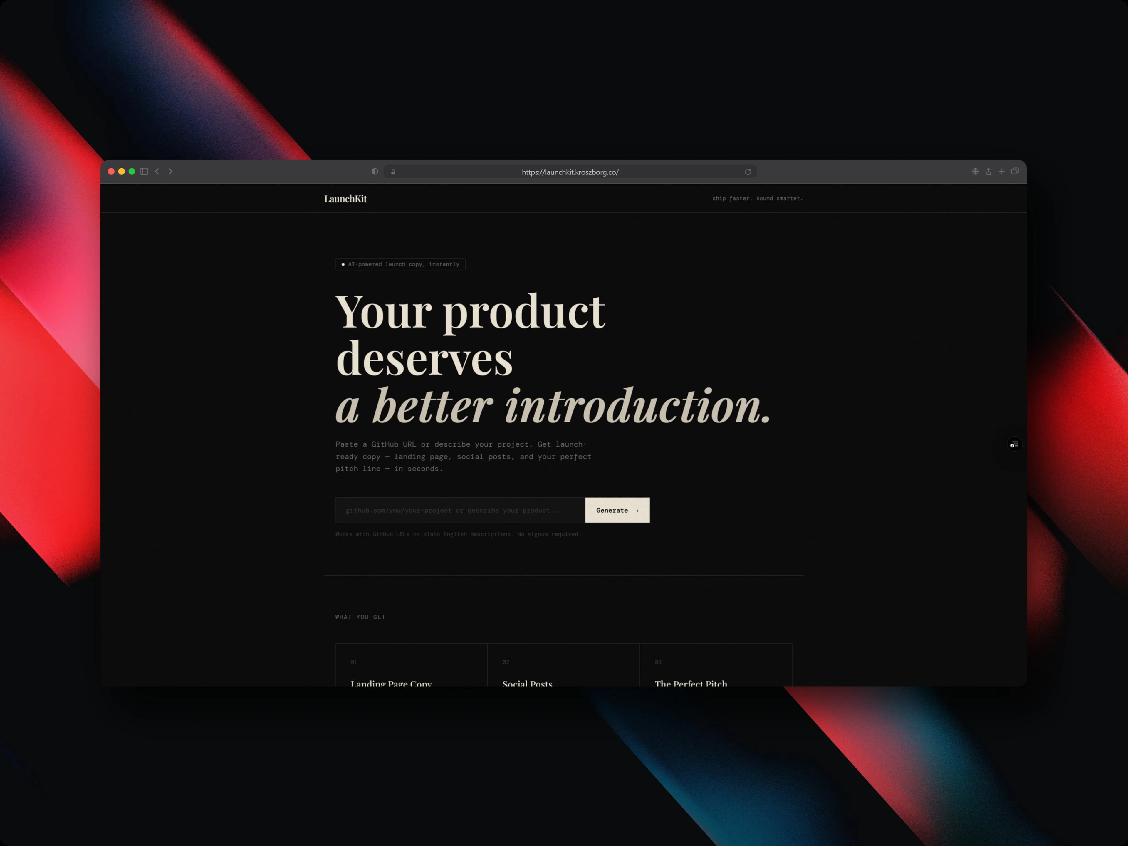 LaunchKit - AI Launch Copy Generator
